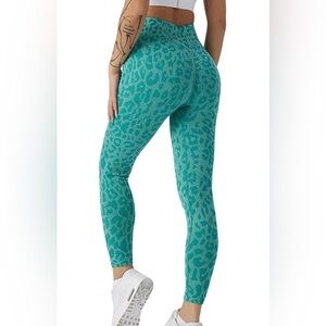 RYDERWEAR Stylish Teal Leopard Print Women's‎ Leggings
